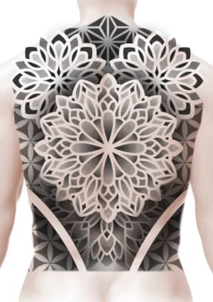 Image of Geometric Mandala Backpiece