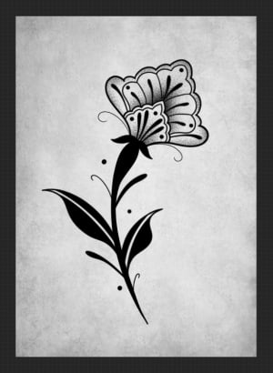 Image of Blackwork flower 2