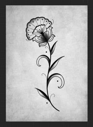 Image of Blackwork flower 3