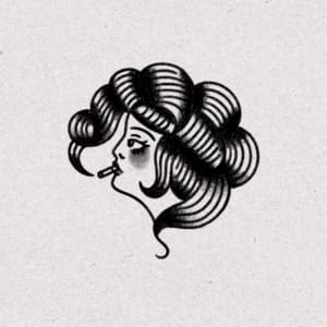 Image of Smoking Lady Head