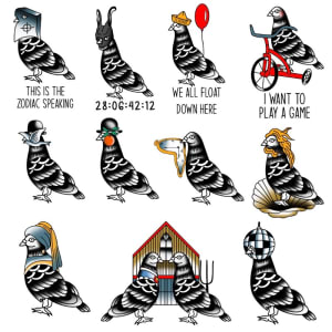 Image of Pigeon designs - £120 each, £150 for American gothic