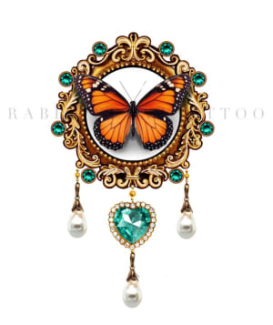 Image of Monarch Butterfly Ornate Frame