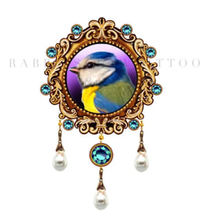 Image of Blue Tit Ornate Frame