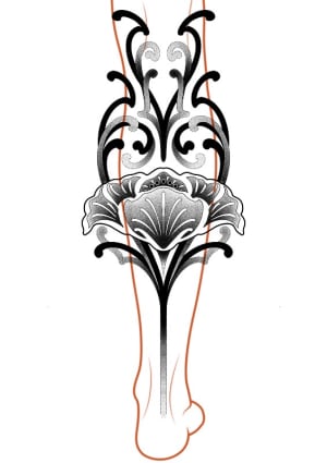 Image of dotwork flornamental