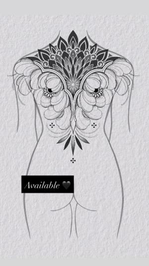 Image of Peony & mandala back Piece