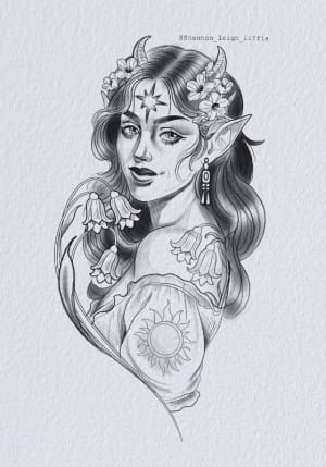 Image of Whimsy horned babe✨