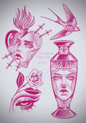 Image of Sacred Heart/Vase Ladies❤️