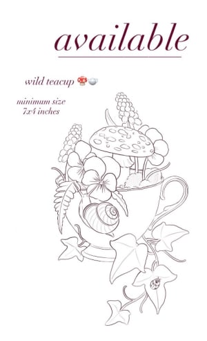 Image of wild teacup (two sittings)