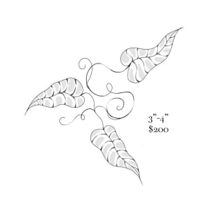 Image of swirly plant 3”-4”