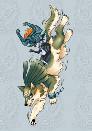 Image of Wolf-Link & Midna
