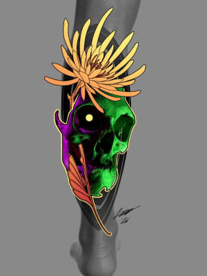 Image of Spooky skull flower