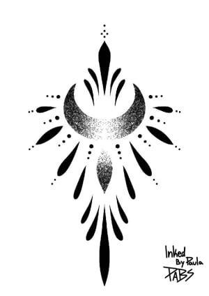 Image of Dotwork moon