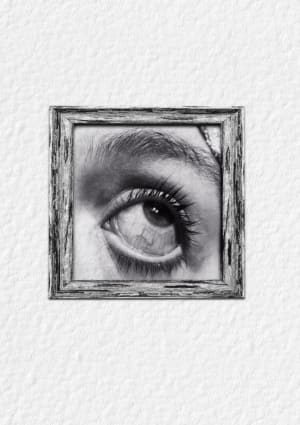 Image of dragged eye in frame