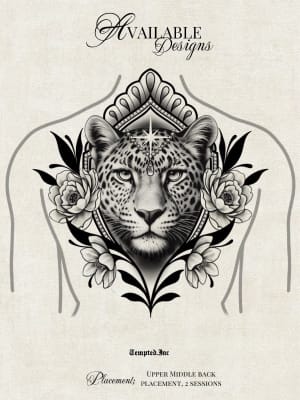 Image of Leopard ornate back design 