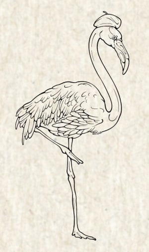 Image of Beret flamingo 