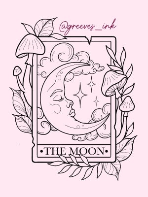 Image of Moon tarot, 6 inches 