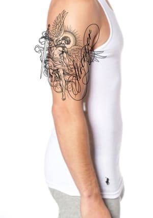 Image of Arc angel writing bicep 