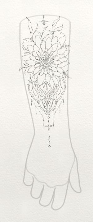 Image of Chrysanthemum and pattern