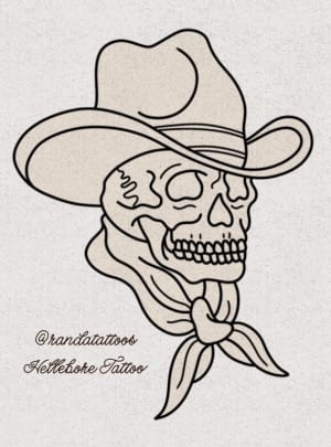Image of Trad Cowboy Skull 