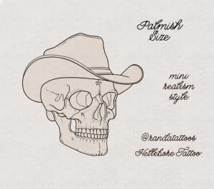 Image of Cowboy Skull - Fineline Only