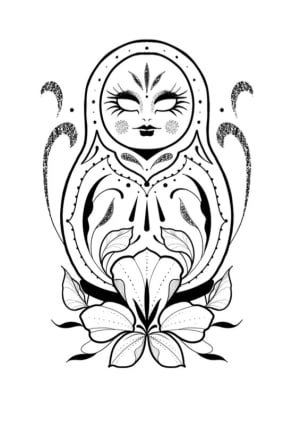 Image of Ornamental Russian doll