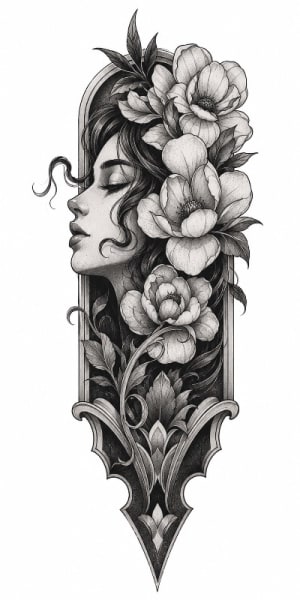 Image of Floral lady