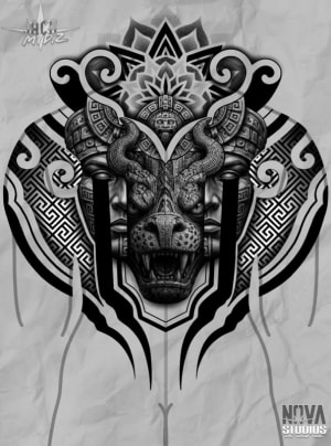 Image of Mayan Dragon Back piece