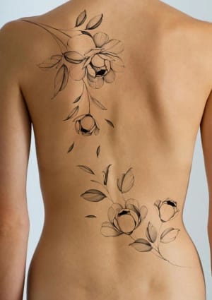 Image of Peonies (back piece)