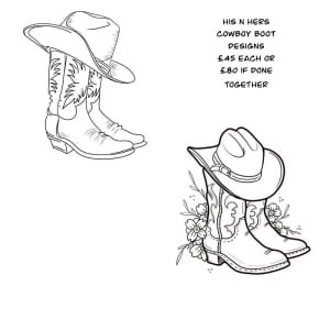 Image of His n Hers cowboy boots 