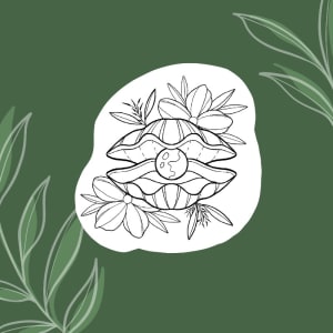 Image of Shell with flowers