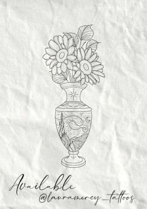 Image of Van Gogh vase (shade to be added)