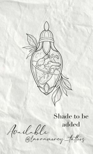 Image of Anatomical heart potion bottle (shade to be added)
