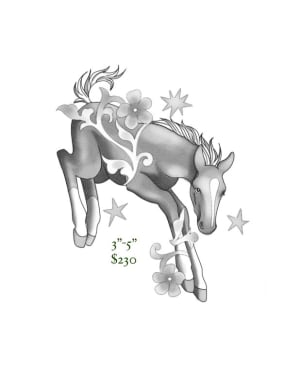 Image of flower horse 3”-5”