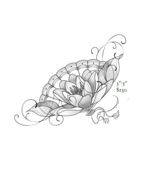 Image of water lily fan 3”-5”