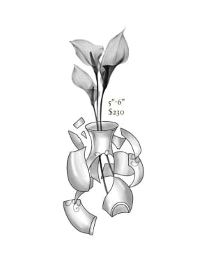 Image of calla lily vase 5”-6”