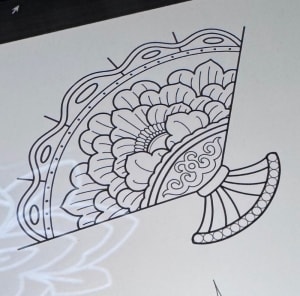 Image of Peony fan