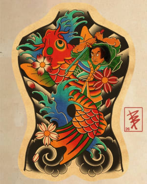 Image of Koi backpiece