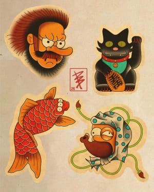 Image of Simpsons sheet