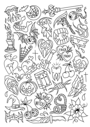 Image of Small Halloween flash sheet  