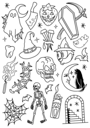 Image of Small Halloween flash sheet 