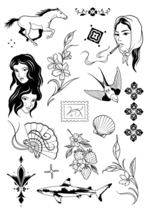 Image of Pretty fine line holiday feel 