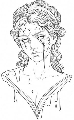 Image of Greek porcelain goddess 