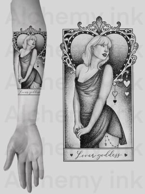 Image of Taylor swift tarot card 