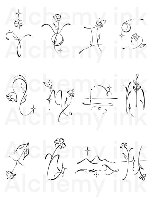 Image of Floral star signs 