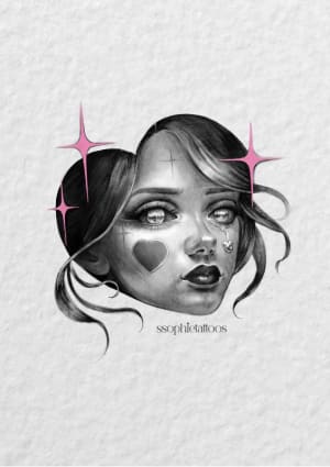 Image of Semi-anime girlypop portrait 