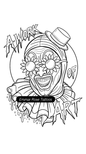 Image of Terrifier film - Art the clown🌻🩸 