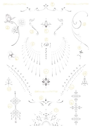 Image of Whole flash sheet numbered