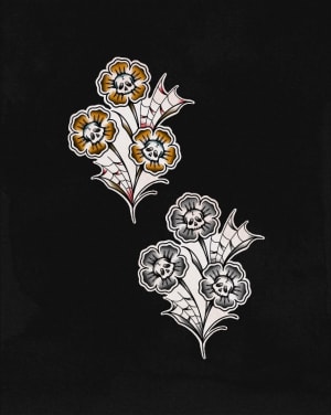 Image of Skull florals