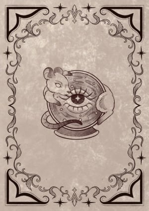 Image of Rat with crystal ball