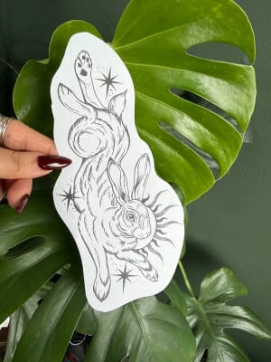 Image of Cosmic hop- high end pricing for large thigh piece 